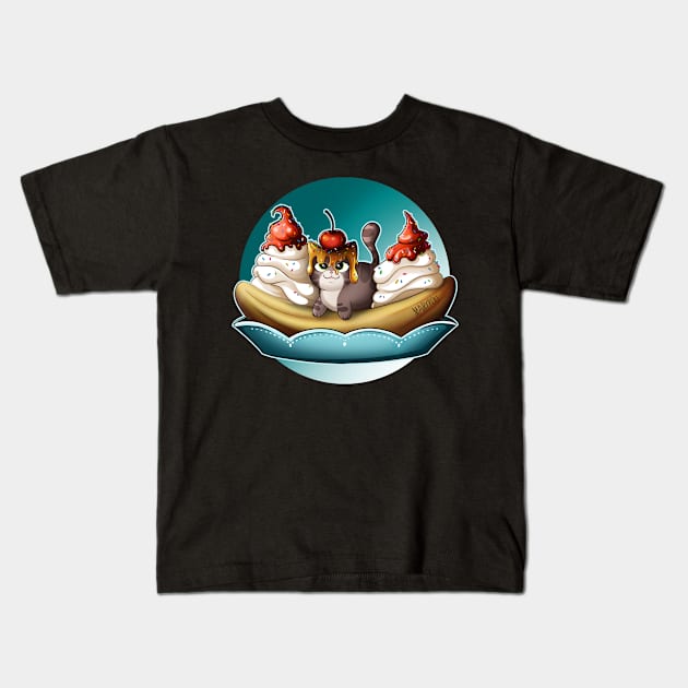 Pou & BananaSplit Kids T-Shirt by MaryPou